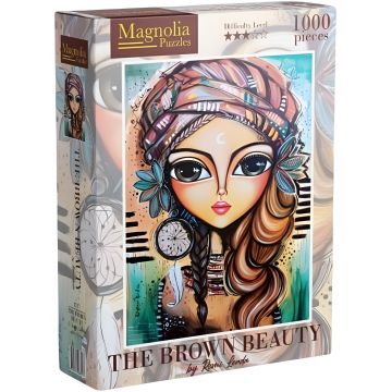 Puzzle Magnolia din 1000 piese - Frumoasa cu părul șaten