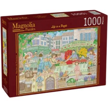 Puzzle Magnolia din 1000 piese - La piață din Provence