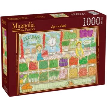 Puzzle Magnolia din 1000 piese - Magazin de fructe și legume