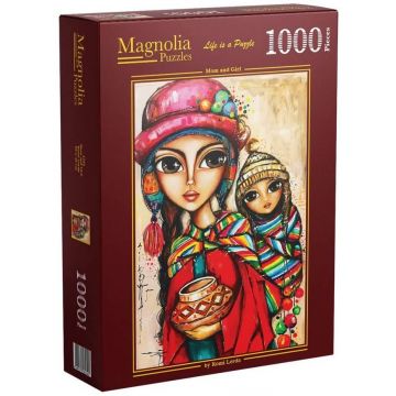 Puzzle Magnolia din 1000 piese - Mamă și fiică