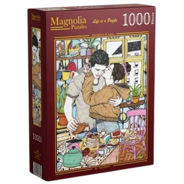 Puzzle Magnolia din 1000 piese - Mic dejun și dragoste