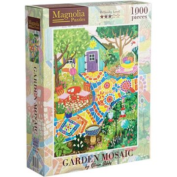 Puzzle Magnolia din 1000 piese - Mozaic de grădină