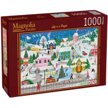 Puzzle Magnolia din 1000 piese - Orașul zăpezii