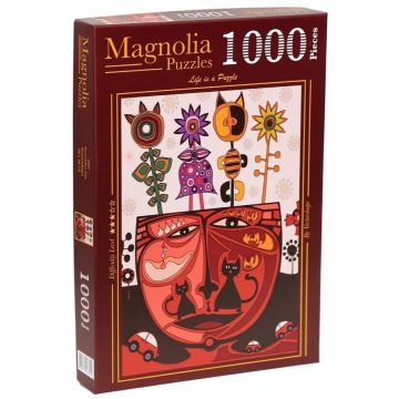 Puzzle Magnolia din 1000 piese - Pisică suprarealistă