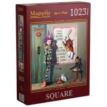 Puzzle Magnolia din 1023 piese - Ziua Iepurelui