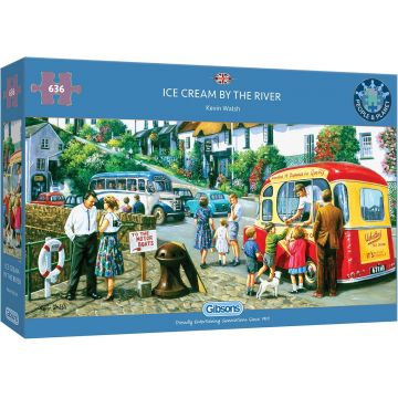Puzzle panoramic Gibsons din 636 piese - Înghețată lângă râu