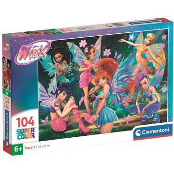 Puzzle pentru copii  Clementoni din 104 piese - Clubul Winx