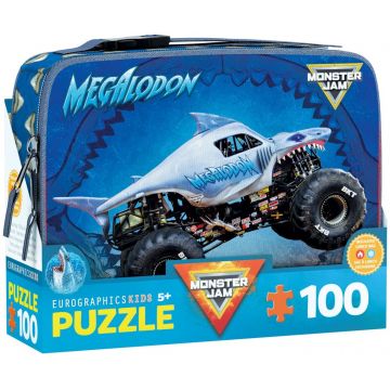 Puzzle pentru copii  Eurographics din 100 piese - Pachet de prânz  "Monster Jam: Megalodon"