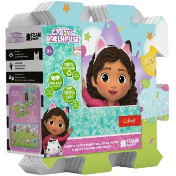 Puzzle pentru podea pentru bebeluși Trefl din 8 piese - Gabby's Dollhouse