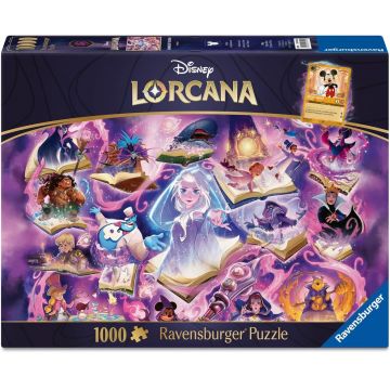 Puzzle Ravensburger de 1000 de bucăți  - Disney Lorcana: Glimmers of the Realm - Amethyst