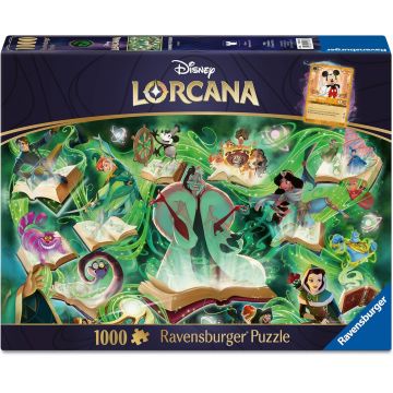 Puzzle Ravensburger de 1000 de bucăți  - Disney Lorcana: Glimmers of the Realm - Emerald