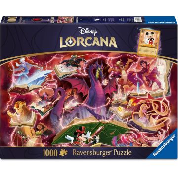 Puzzle Ravensburger de 1000 de bucăți  - Disney Lorcana: Glimmers of the Realm - Ruby