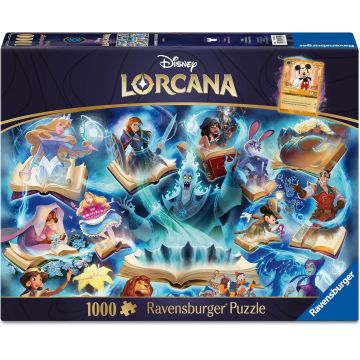 Puzzle Ravensburger de 1000 de bucăți  - Disney Lorcana: Glimmers of the Realm - Sapphire