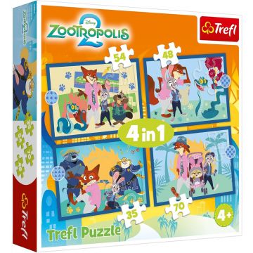 Puzzle Trefl 4 în 1 - Zootropolis 2