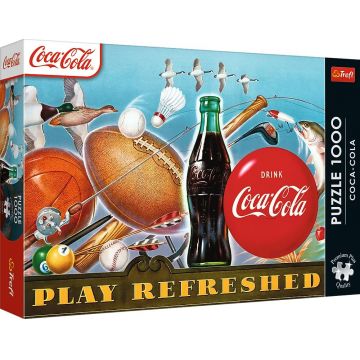 Puzzle Trefl din 1000 piese - Coca-Cola: Joacă-te revigorat