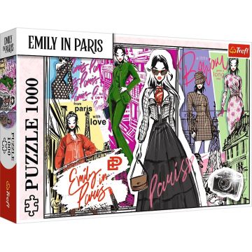 Puzzle Trefl din 1000 piese - Emily in Paris: Inspirații de modă