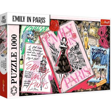 Puzzle Trefl din 1000 piese - Emily in Paris: Revistă de modă