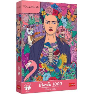 Puzzle Trefl din 1000 piese - Frida Kahlo: Suflet înfloritor