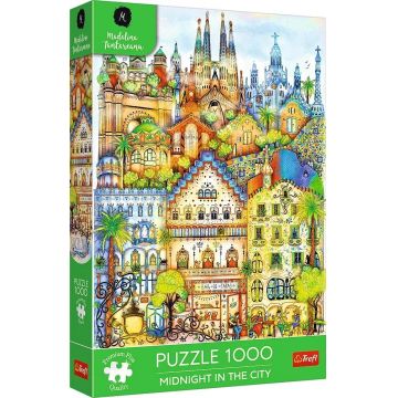 Puzzle Trefl din 1000 piese - Miezul nopții în Barcelona