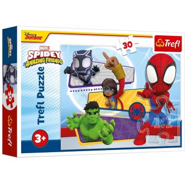 Puzzle Trefl din 30 piese - Păianjenul curajos