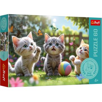 Puzzle Trefl din 60 piese - Trei pisoi