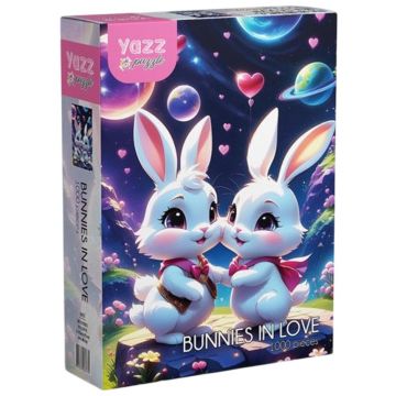 Puzzle Yazz Puzzle din 1000 piese - Iepurași îndrăgostiți