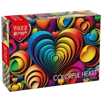 Puzzle Yazz Puzzle din 1000 piese - Inimă colorată