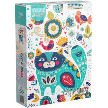 Puzzle Yazz Puzzle din 1000 piese - Pisica și păsările