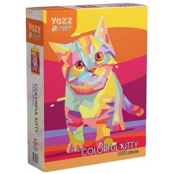 Puzzle Yazz Puzzle din 1000 piese - Pisicuță colorată