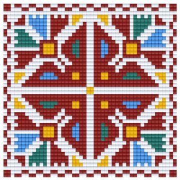 Set creativ cu pixeli Bright Toys – Cusătură tradițională bulgară, Motiv din Vidin 1, Pixel Classic