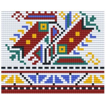 Set creativ cu pixeli Bright Toys – Cusătură tradițională bulgară, Motiv din Vidin, Pixel Classic