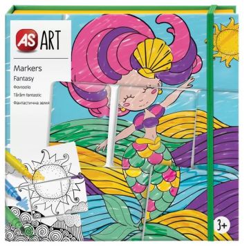 Set de colorat AS Company - Tărâm Fantasy, cu puzzle