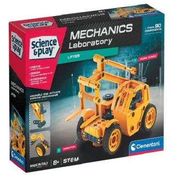 Set de construcții Clementoni Mechanic - Lifter, 90 de piese