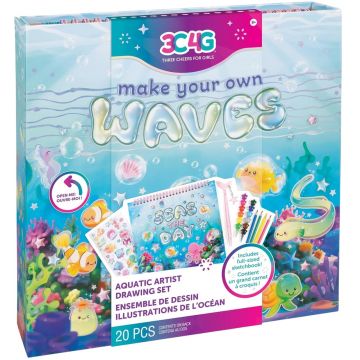 Set de desen  3C4G - Aquatic, 20 piese