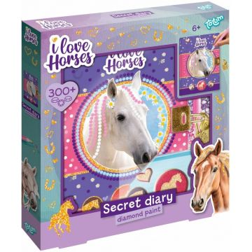 Trusă creativă  Totum - Decorează-ți propriul jurnal secret I Love Horses
