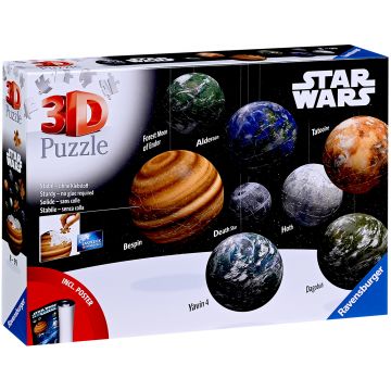 3D Puzzle Ravensburger din 531 piese - Planetele din Războiului Stelelor