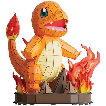 Figurină 3D de asamblat Spin Master 4D Build - Pokemon Charmander, 241 de piese