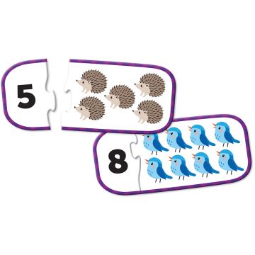 Joc pentru copii Learning Resources - Numărarea cărților de puzzle, 15,2 x 7,6 cm