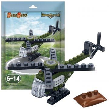 Mini set de construcții BanBao - Elicopter militar, 29 piese