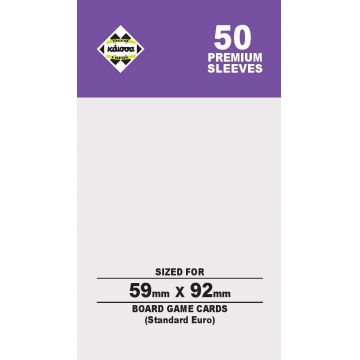 Protecții pentru cărți de joc Kaissa Premium Sleeves 59 x 92 mm (Standard Euro) - 50 buc.
