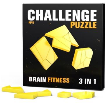 Puzzle 3 în 1 IQ - Challenge Puzzle N5, 5 piese