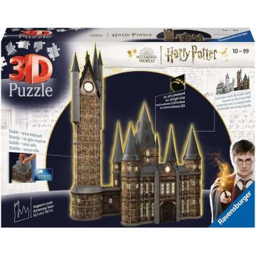 Puzzle 3D Ravensburger din 540 de piese - Harry Potter: Castelul Hogwarts, Turnul Astronomic