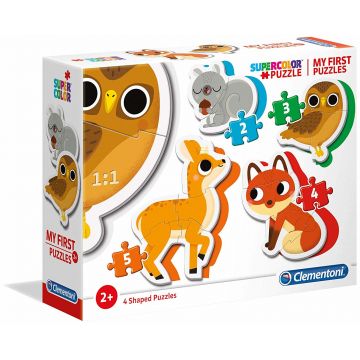 Puzzle bebe Clementoni 4 în 1 - Animalele din padure