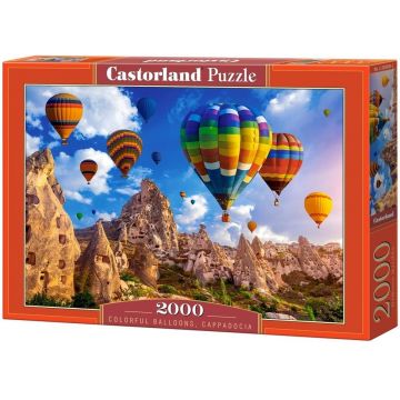 Puzzle Castorland din 2000 de piese - Balonase colorate, Cappadocia