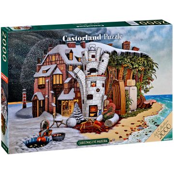 Puzzle Castorland din 2000 piese - Ajunul Crăciunului în Madeira
