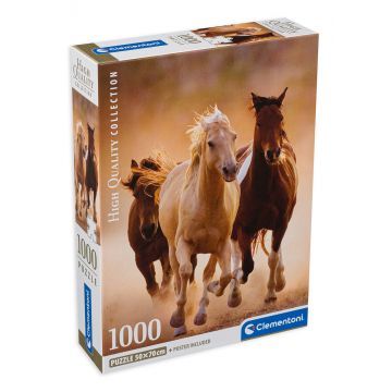 Puzzle Clementoni din 1000 de piese - Cai alergând