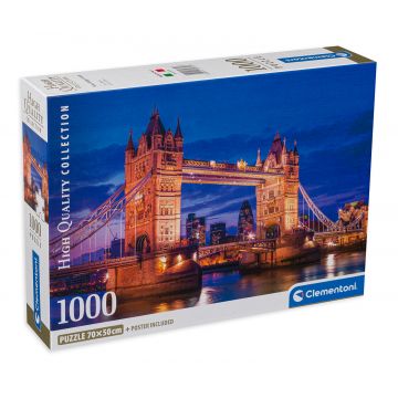 Puzzle Clementoni din 1000 de piese - Tower Bridge pe timp de noapte