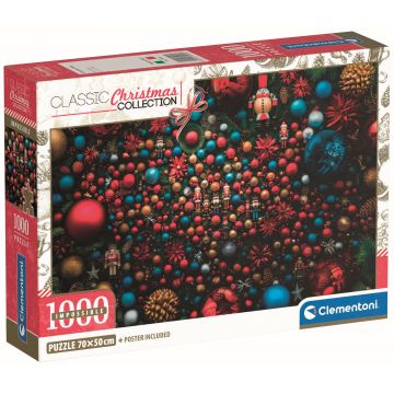 Puzzle Clementoni din 1000 piese - Decoratiuni de Craciun imposibile