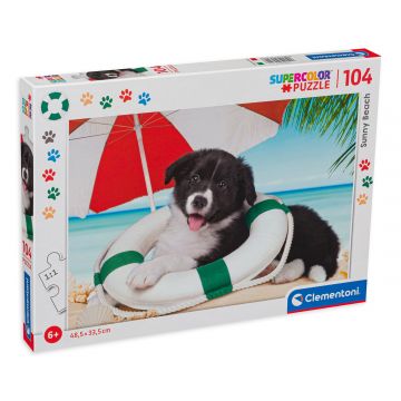 Puzzle Clementoni din 104 de piese - Cățelușa de pe plajă