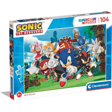 Puzzle Clementoni din 104 de piese - Sonic Ariciul